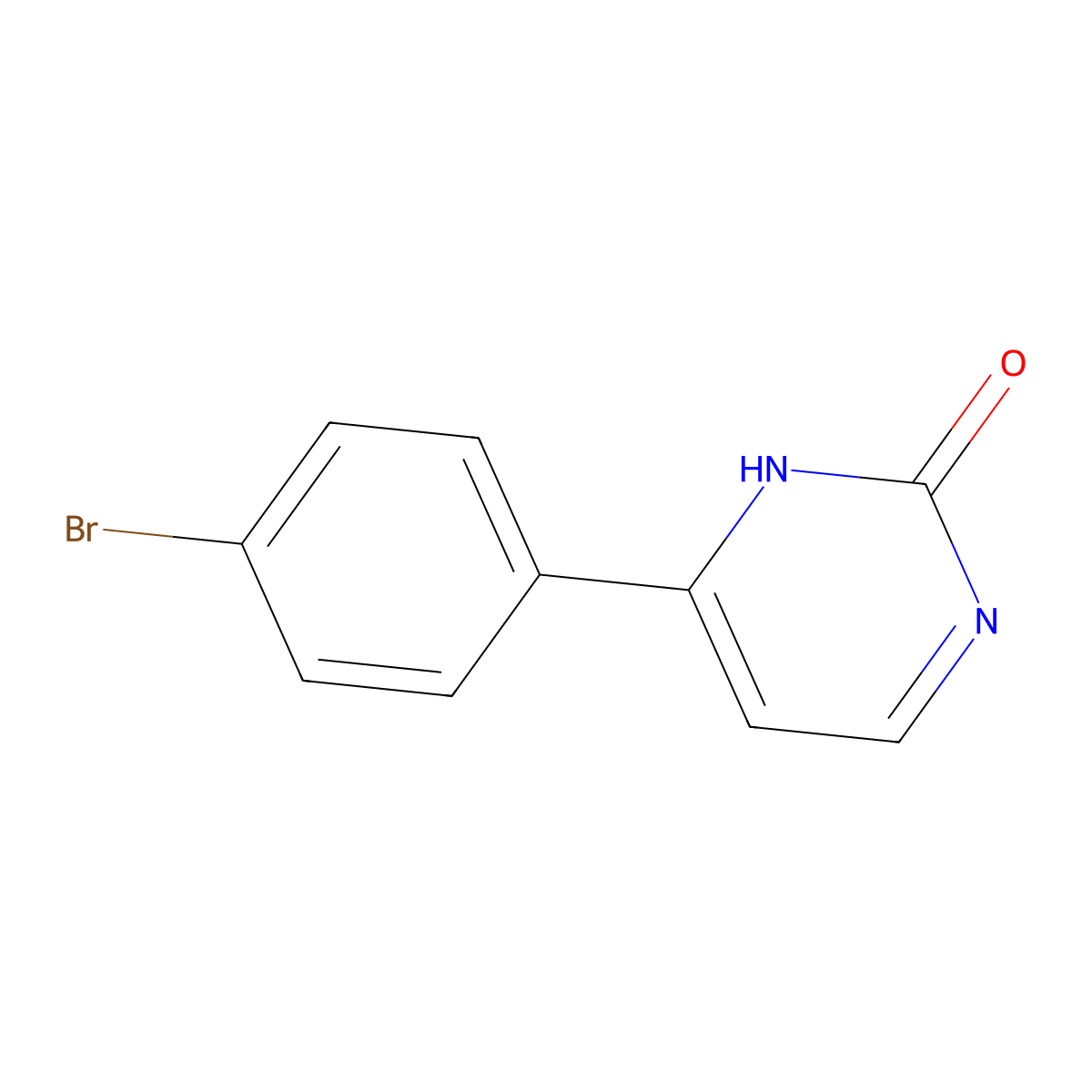 4-(4-Bromophenyl)pyrimidin-2-ol molecular structure, CAS 1695830-36-4