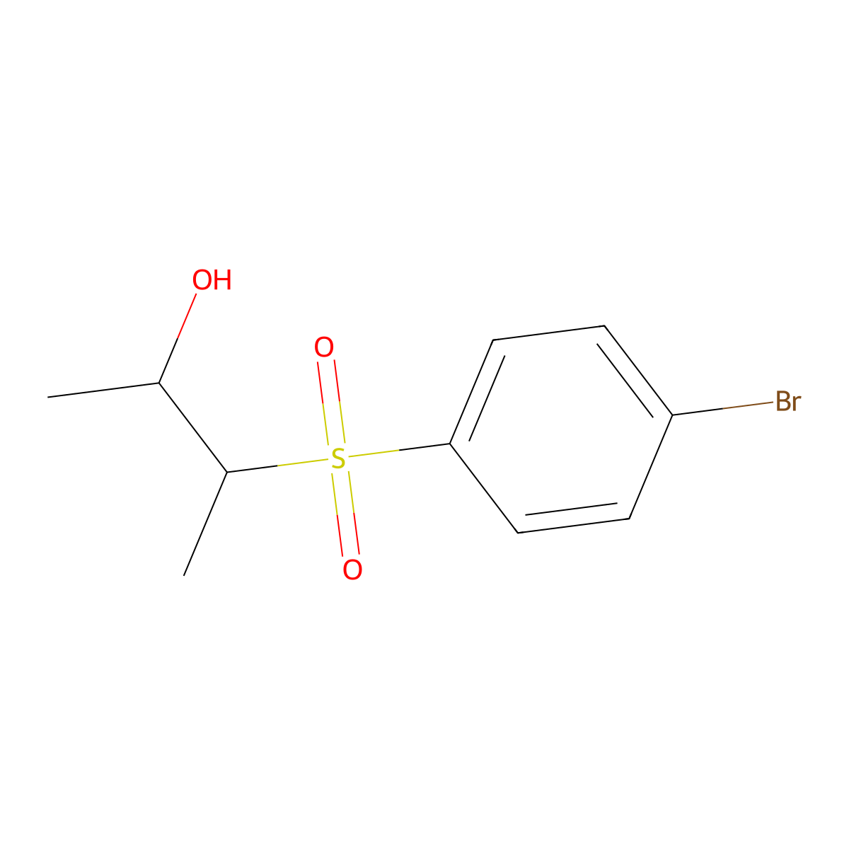 3-(4-Bromobenzenesulfonyl)butan-2-ol molecular structure, CAS 1695831-74-3