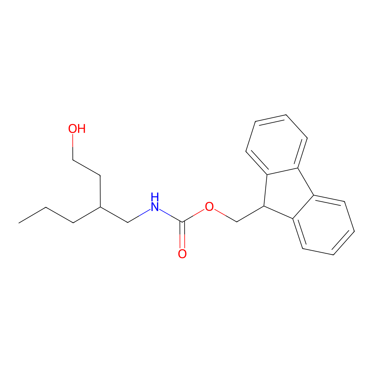 (9H-fluoren-9-yl)methyl N-(4-hydroxy-2-propylbutyl)carbamate molecular structure, CAS 1695849-27-4