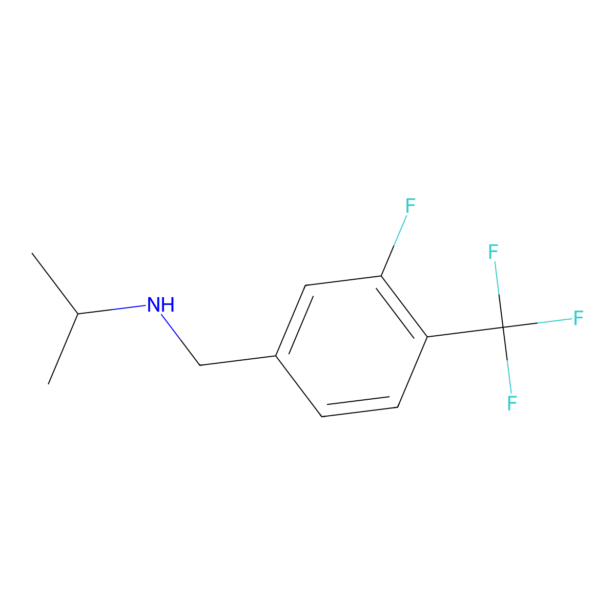 (3-Fluoro-4-trifluoromethyl-benzyl)-isopropyl-amine molecular structure, CAS 1695855-16-3