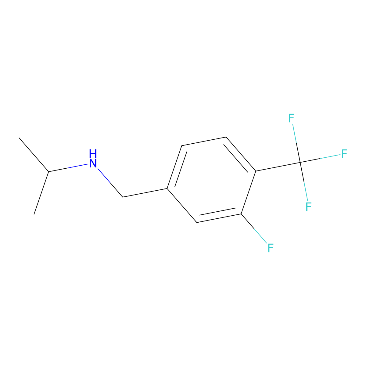 (3-Fluoro-4-trifluoromethyl-benzyl)-isopropyl-amine molecular structure, CAS 1695855-16-3