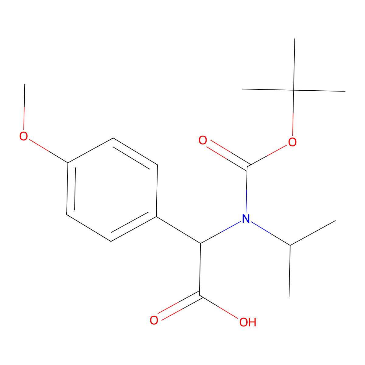 2-{[(Tert-butoxy)carbonyl](propan-2-yl)amino}-2-(4-methoxyphenyl)acetic acid molecular structure, CAS 1695859-57-4