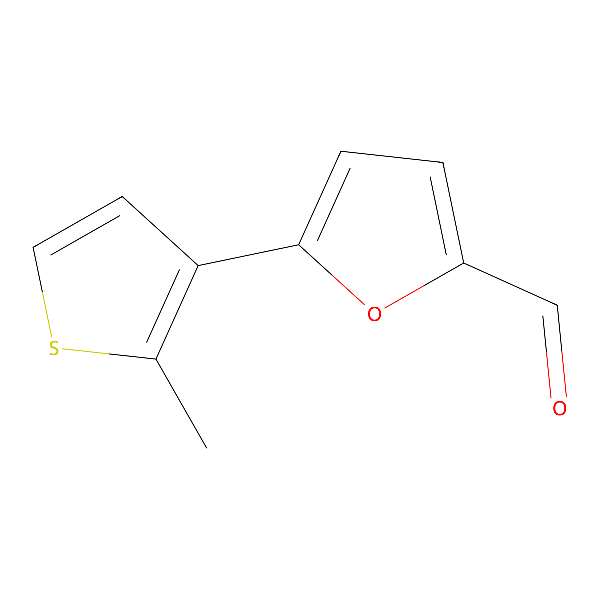 5-(2-Methylthiophen-3-yl)furan-2-carbaldehyde molecular structure, CAS 1695866-12-6