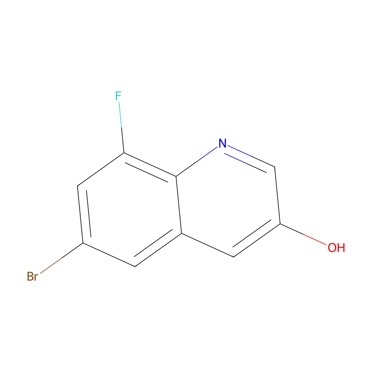 6-Bromo-8-fluoroquinolin-3-ol molecular structure, CAS 1695875-44-5