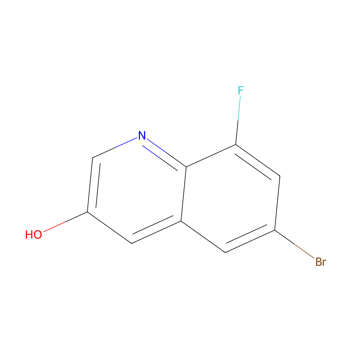 6-Bromo-8-fluoroquinolin-3-ol molecular structure, CAS 1695875-44-5