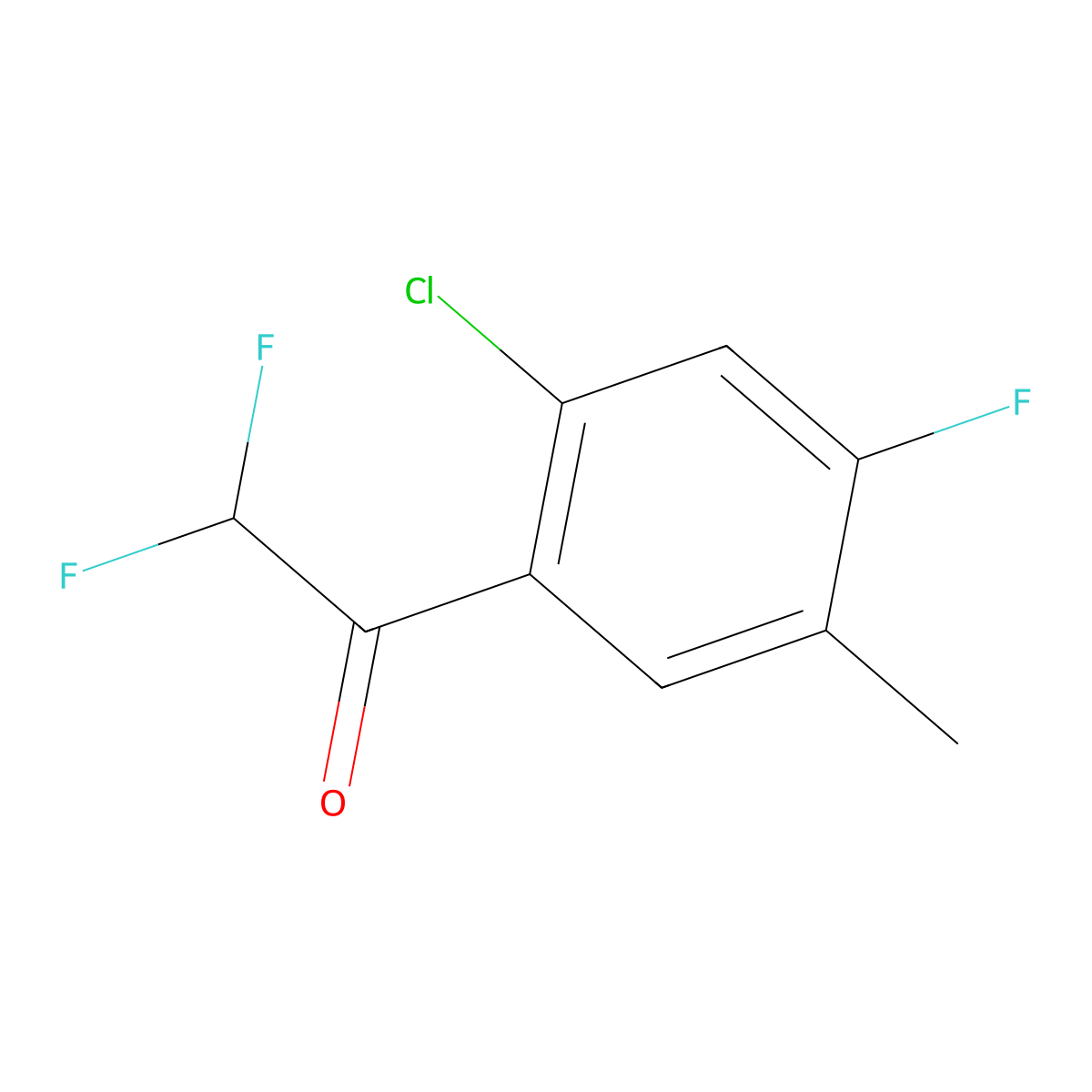 1-(2-Chloro-4-fluoro-5-methylphenyl)-2,2-difluoroethanone molecular structure, CAS 1695884-75-3