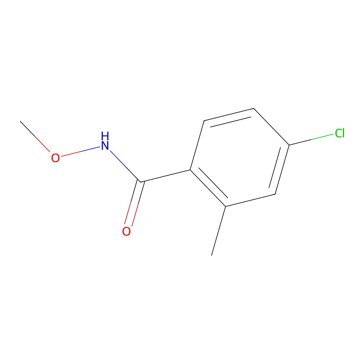 4-chloro-N-methoxy-2-methylbenzamide molecular structure, CAS 1695895-53-4