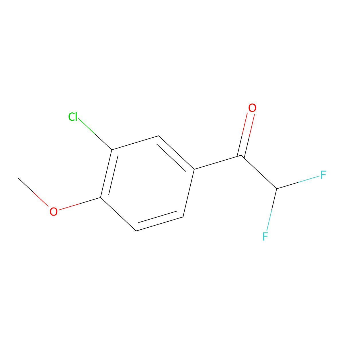 1-(3-Chloro-4-methoxyphenyl)-2,2-difluoroethan-1-one molecular structure, CAS 1695901-15-5