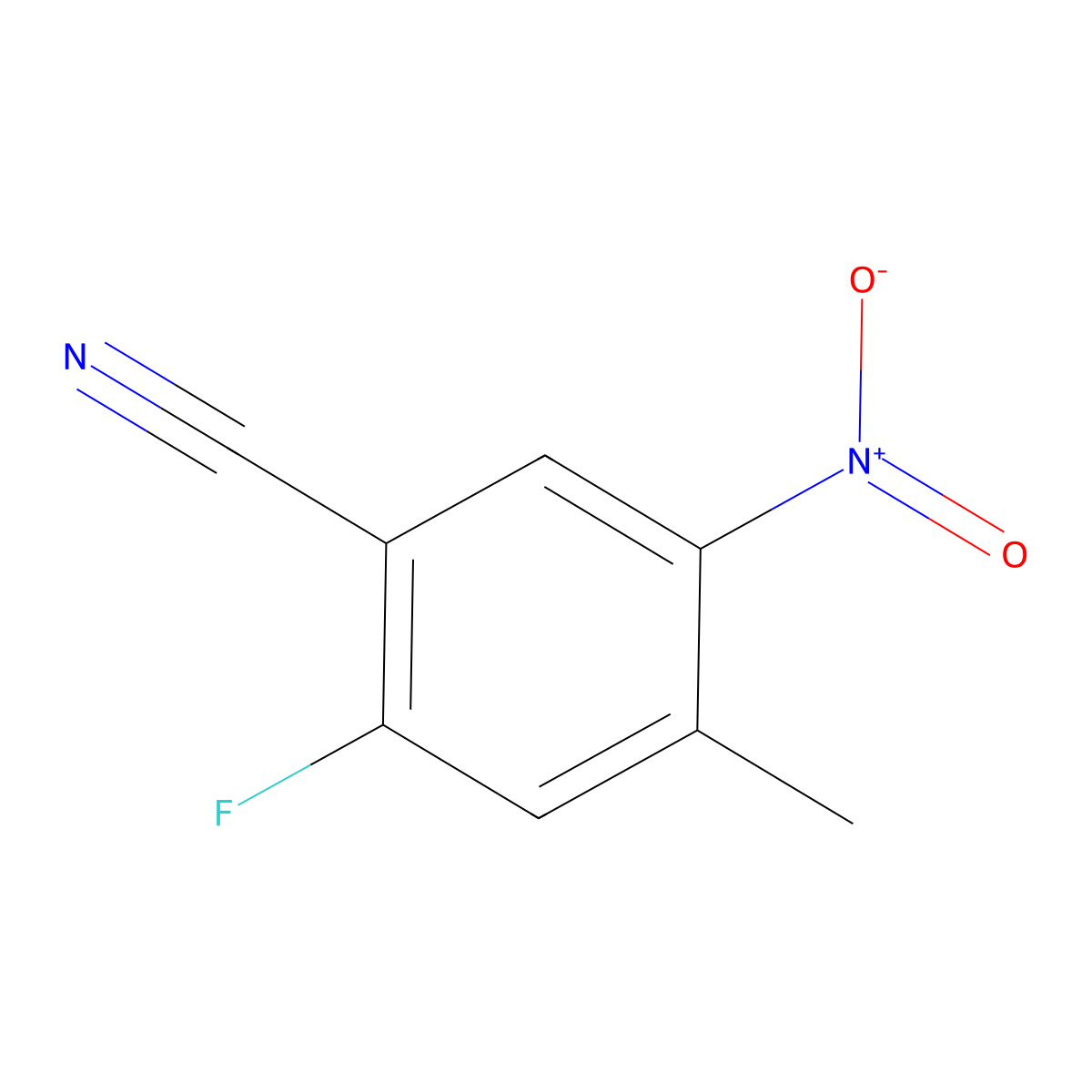 2-Fluoro-4-methyl-5-nitrobenzonitrile molecular structure, CAS 1695920-54-7