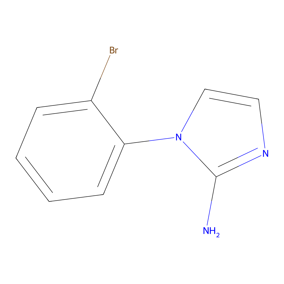 1-(2-Bromophenyl)-1H-imidazol-2-amine molecular structure, CAS 1695937-66-6