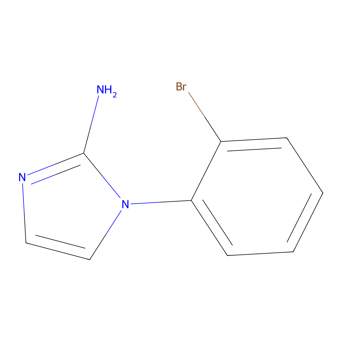 1-(2-Bromophenyl)-1H-imidazol-2-amine molecular structure, CAS 1695937-66-6