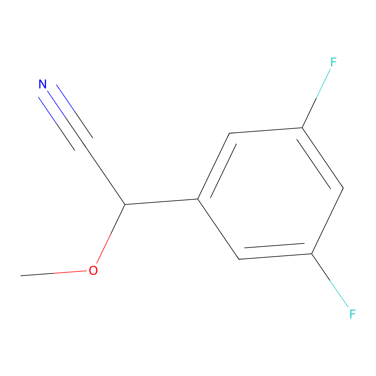 2-(3,5-Difluorophenyl)-2-methoxyacetonitrile molecular structure, CAS 1695947-84-2