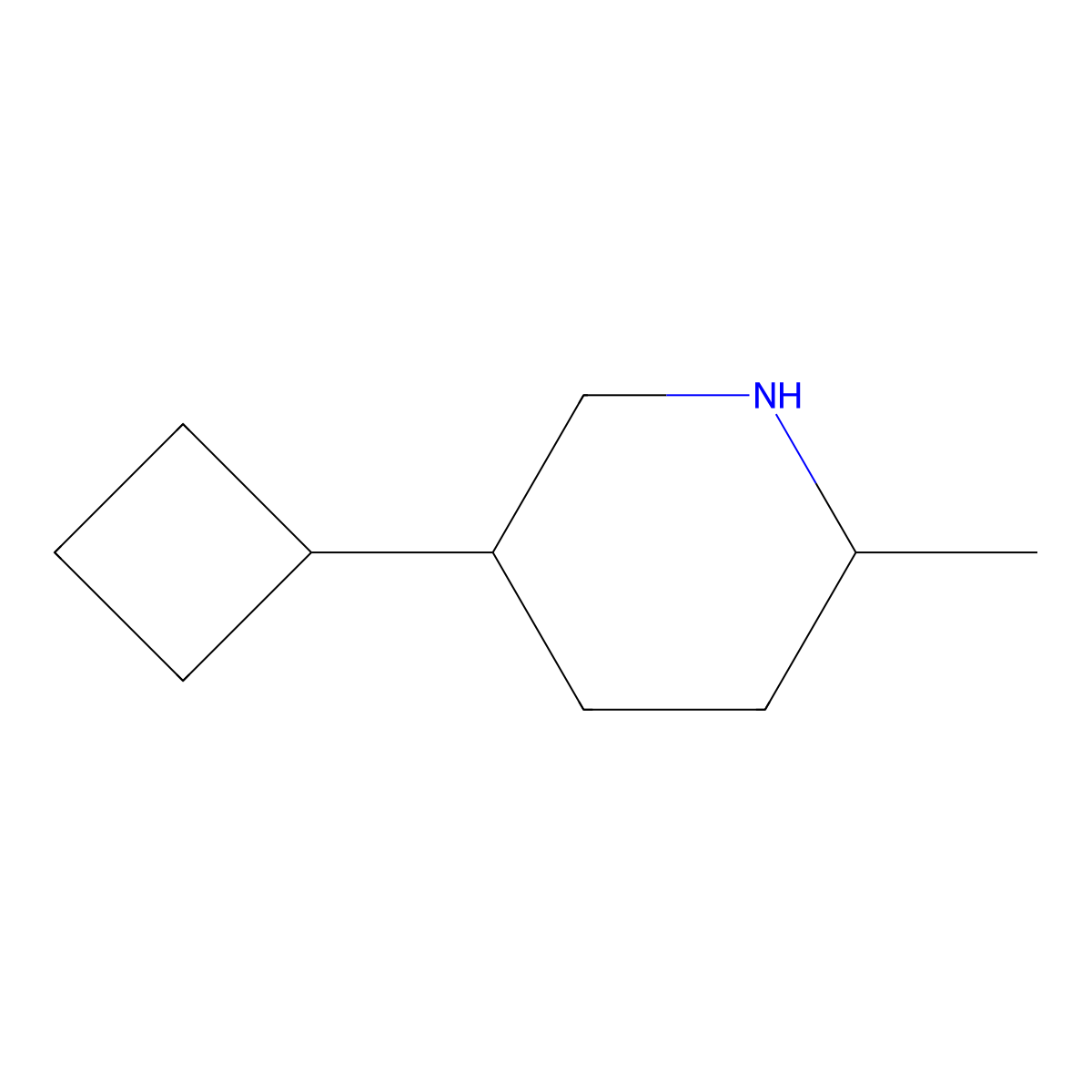 5-Cyclobutyl-2-methylpiperidine molecular structure, CAS 1695950-78-7