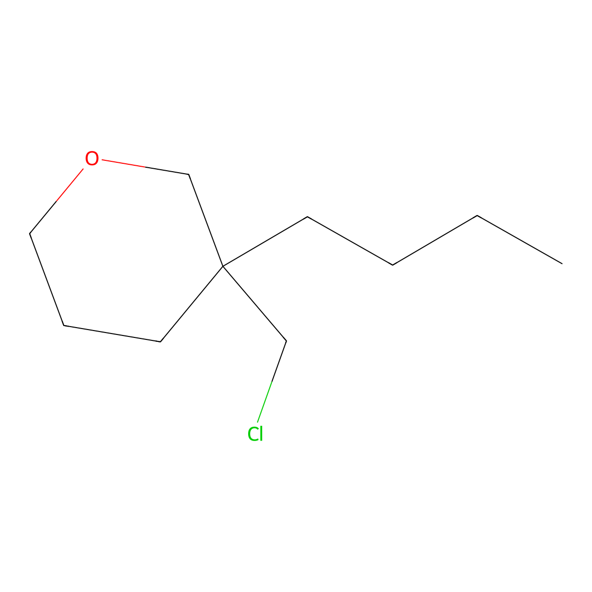 3-Butyl-3-(chloromethyl)oxane molecular structure, CAS 1695954-62-1