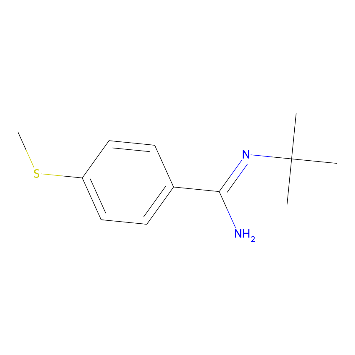 N-tert-Butyl-4-(methylthio)benzenecarboximidamide molecular structure, CAS 1695960-45-2