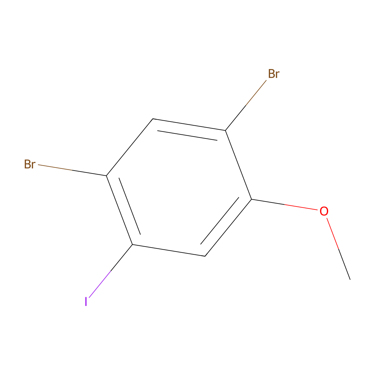 1,5-Dibromo-2-iodo-4-methoxybenzene molecular structure, CAS 1695962-39-0