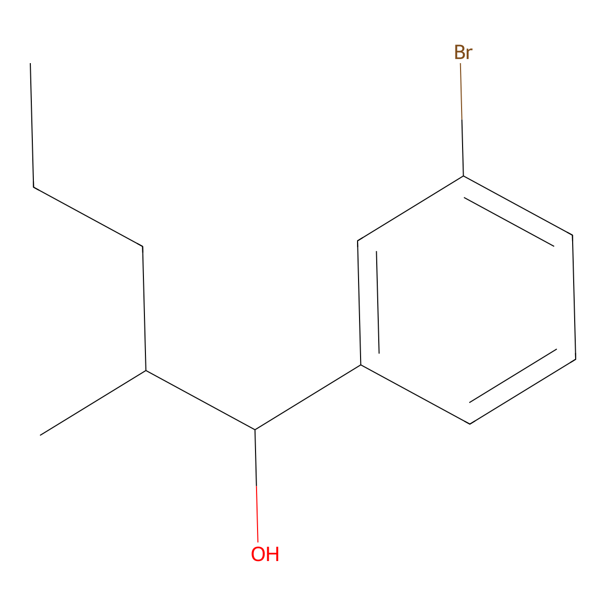 3-Bromo-alpha-(1-methylbutyl)benZenemethanol molecular structure, CAS 1695967-20-4