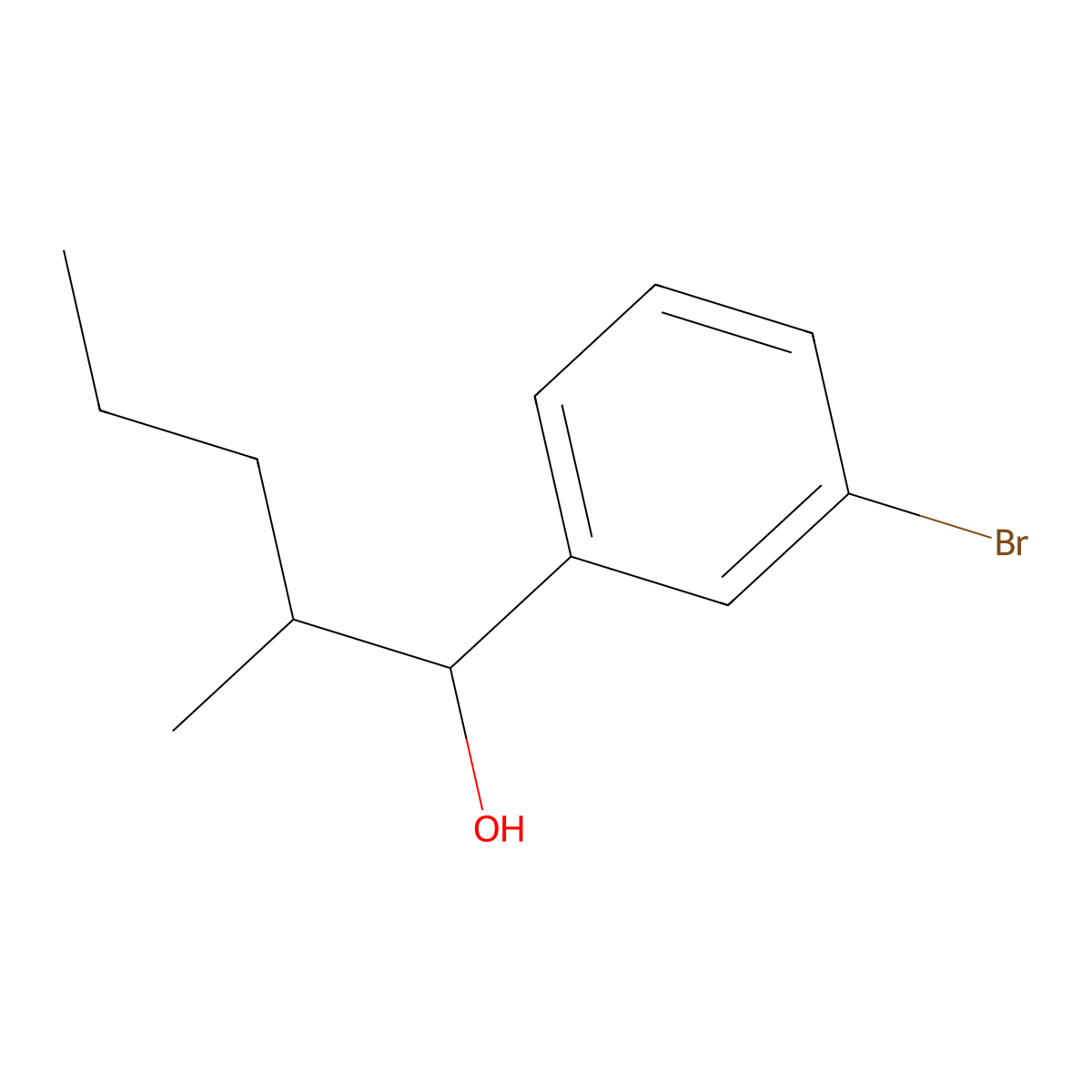 3-Bromo-alpha-(1-methylbutyl)benZenemethanol molecular structure, CAS 1695967-20-4