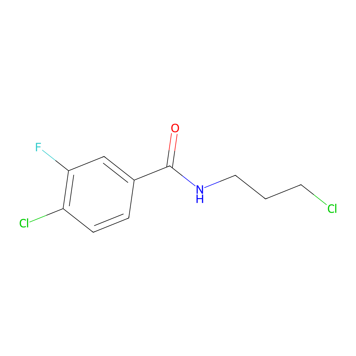 4-Chloro-N-(3-chloropropyl)-3-fluorobenzamide molecular structure, CAS 1695971-56-2