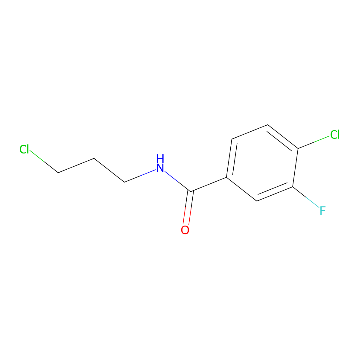 4-Chloro-N-(3-chloropropyl)-3-fluorobenzamide molecular structure, CAS 1695971-56-2