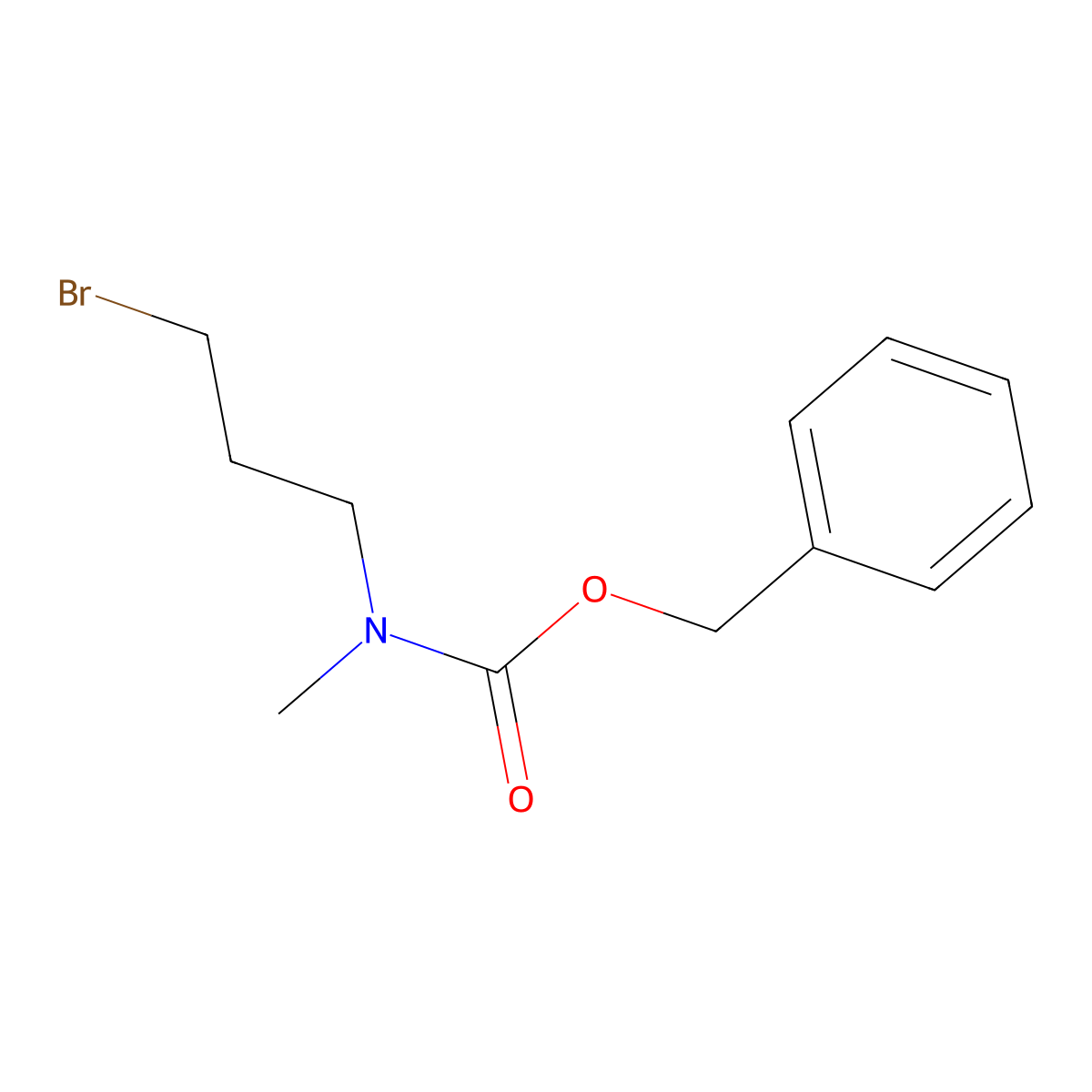 benzyl N-(3-bromopropyl)-N-methylcarbamate molecular structure, CAS 169599-35-3