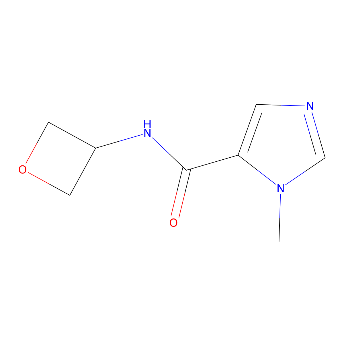 1-Methyl-n-(oxetan-3-yl)-1h-imidazole-5-carboxamide molecular structure, CAS 1695999-49-5