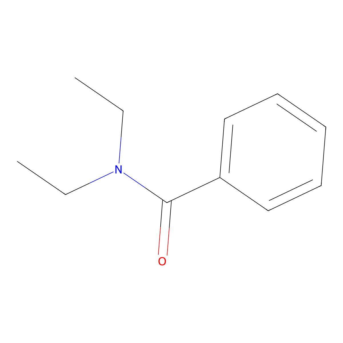 N,N-Diethylbenzamide molecular structure, CAS 1696-17-9