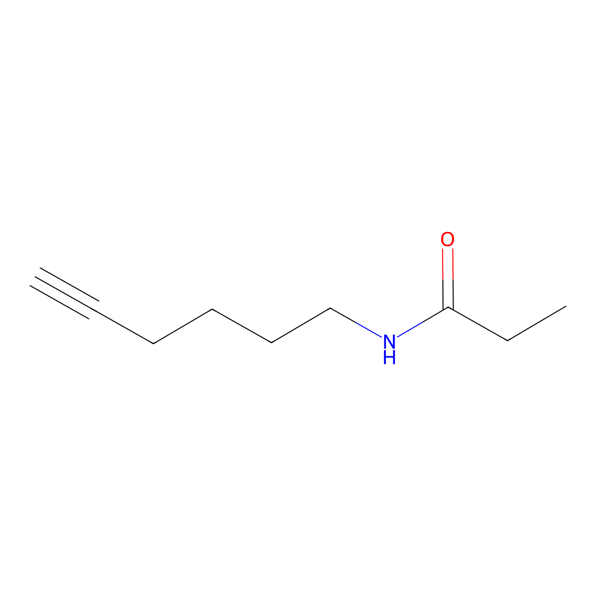 N-hex-5-ynylpropanamide molecular structure, CAS 1696016-79-1