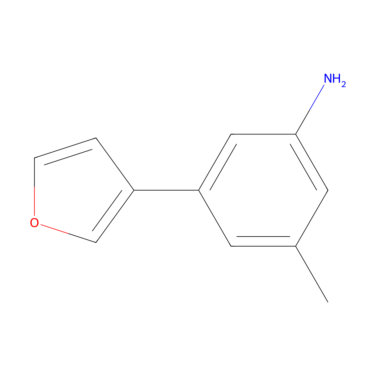 3-(Furan-3-yl)-5-methylaniline molecular structure, CAS 1696024-78-8
