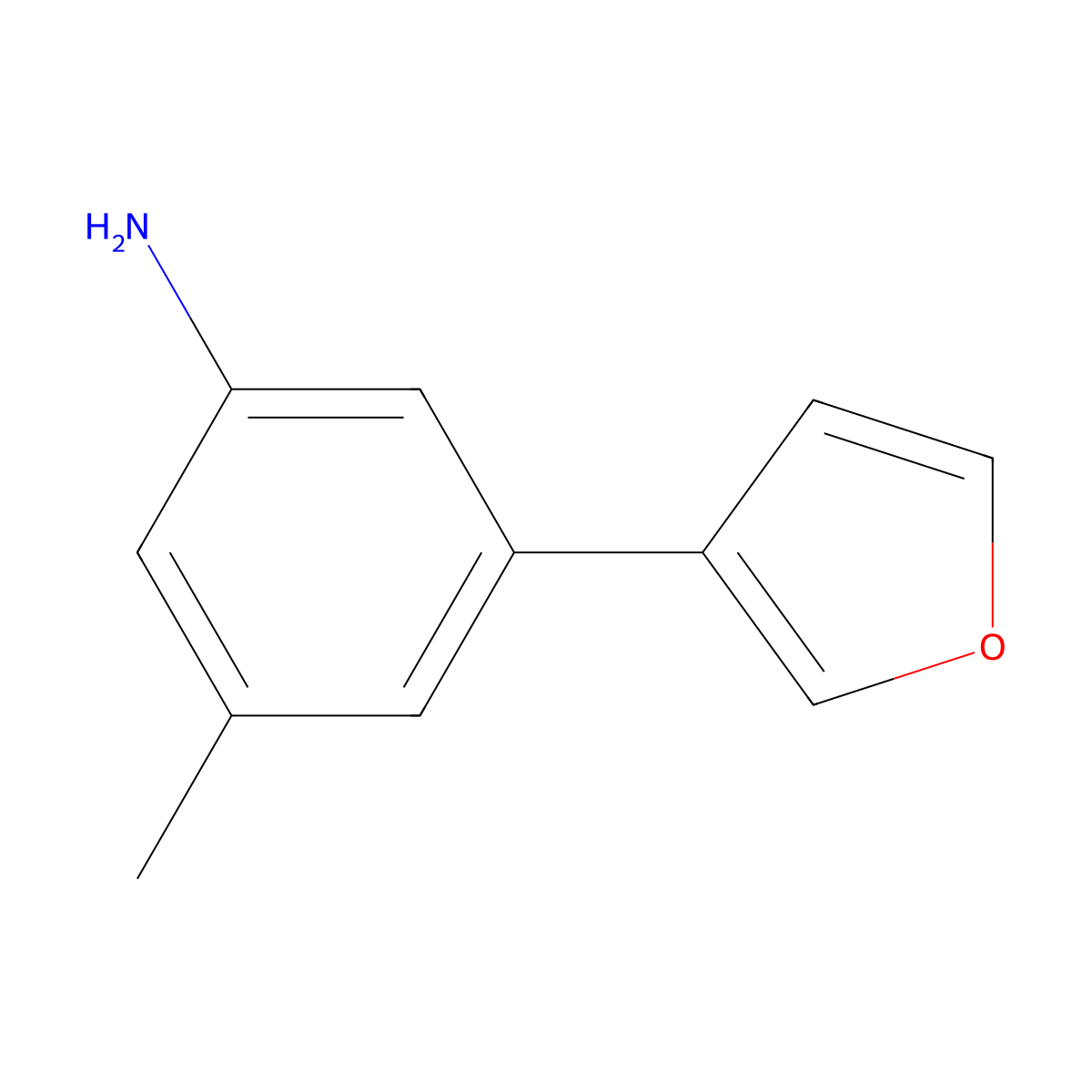 3-(Furan-3-yl)-5-methylaniline molecular structure, CAS 1696024-78-8