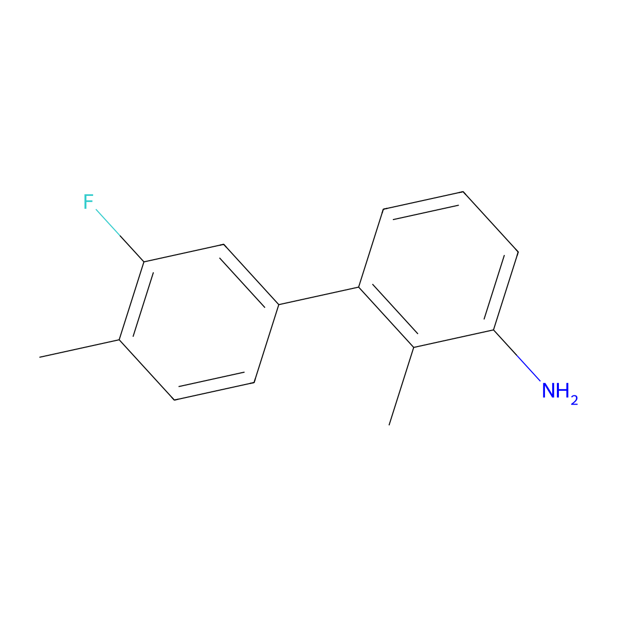 3'-Fluoro-2,4'-dimethyl[1,1'-biphenyl]-3-amine molecular structure, CAS 1696047-66-1