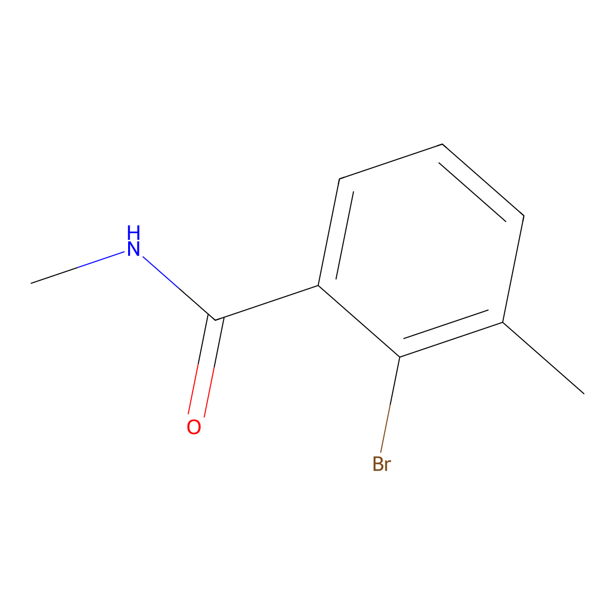 2-Bromo-N,3-dimethylbenzamide molecular structure, CAS 1696076-74-0