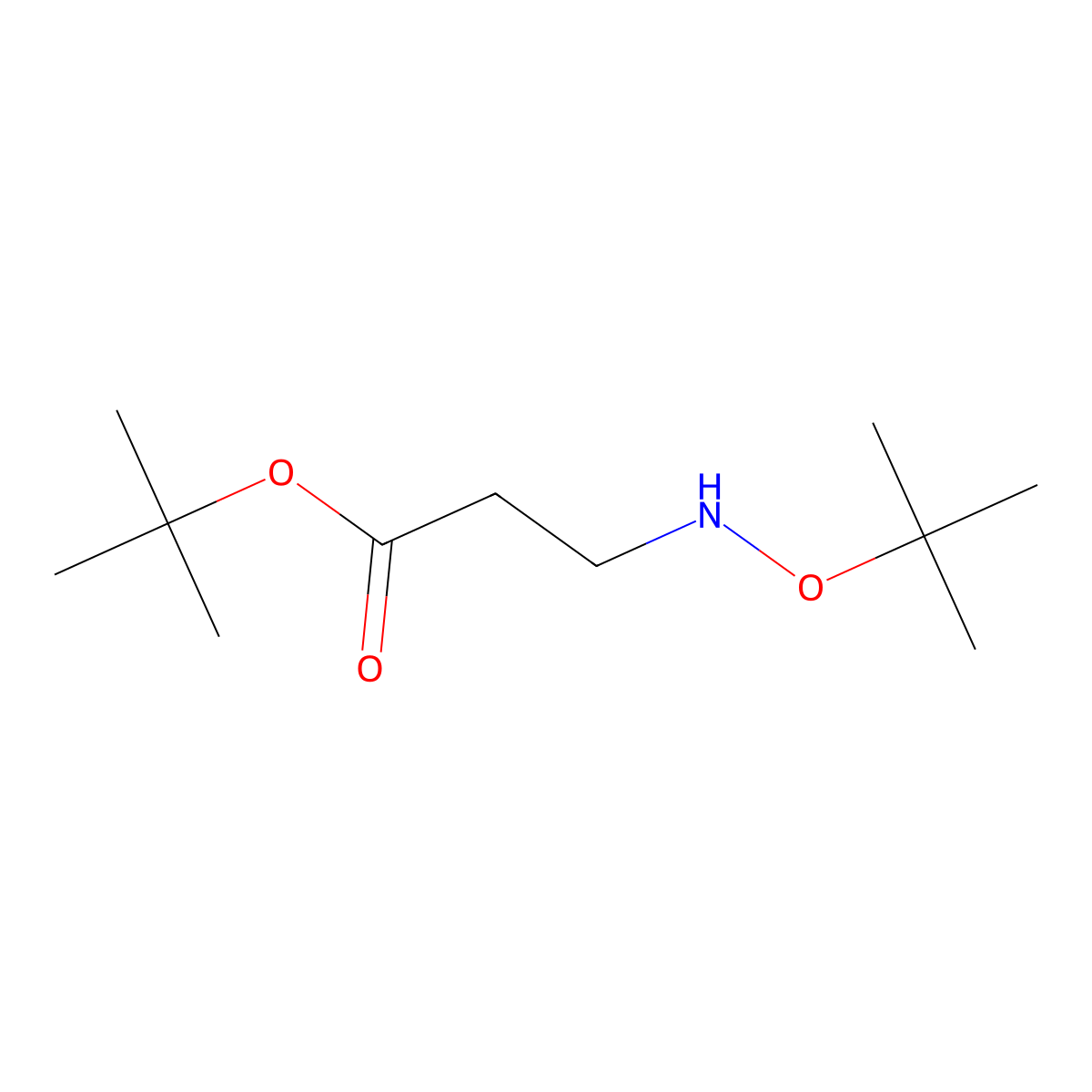 Tert-butyl3-[(tert-butoxy)amino]propanoate molecular structure, CAS 1696078-83-7