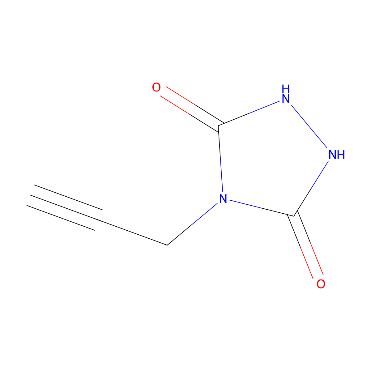 4-(Prop-2-yn-1-yl)-1,2,4-triazolidine-3,5-dione molecular structure, CAS 1696088-59-1