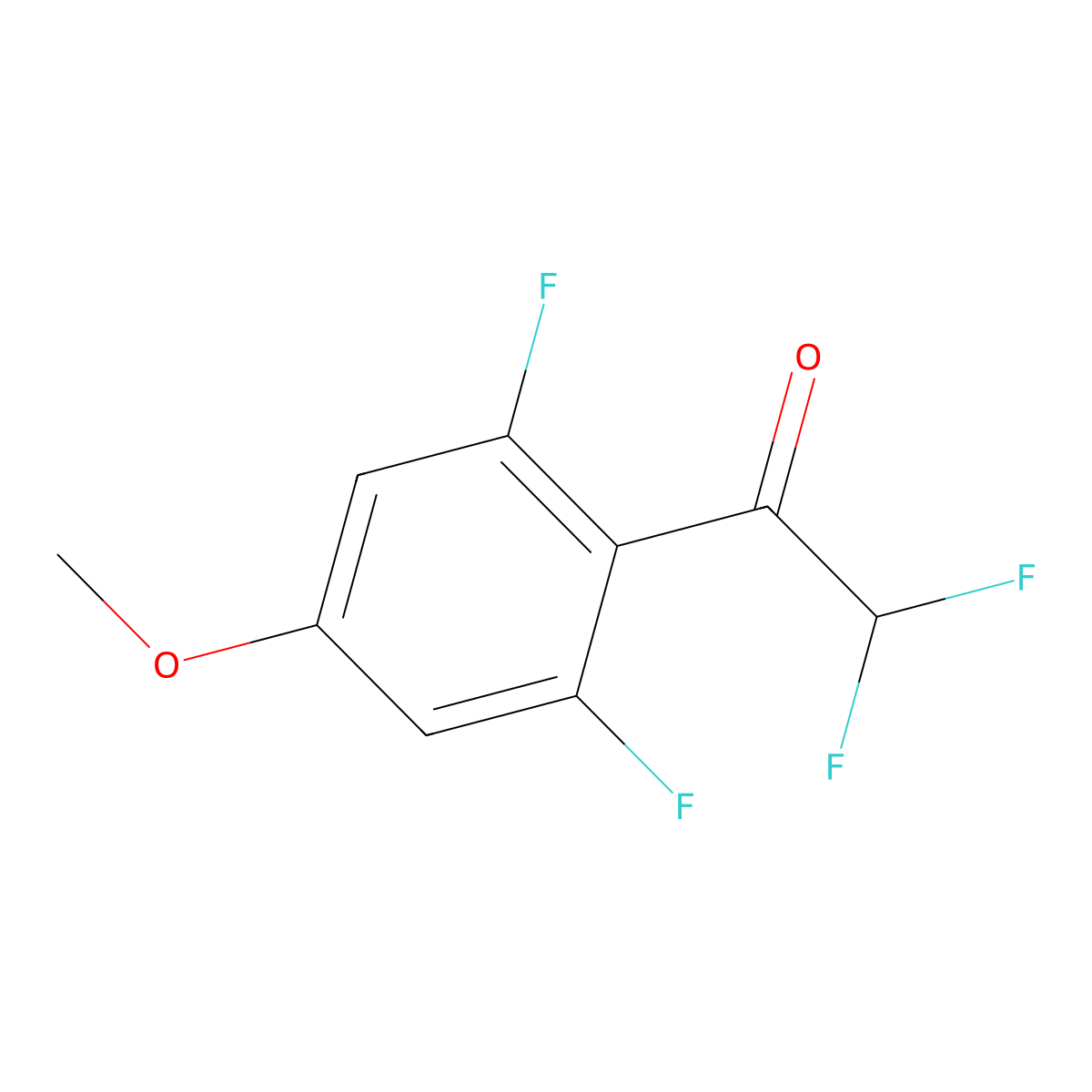 1-(2,6-Difluoro-4-methoxyphenyl)-2,2-difluoroethan-1-one molecular structure, CAS 1696099-50-9