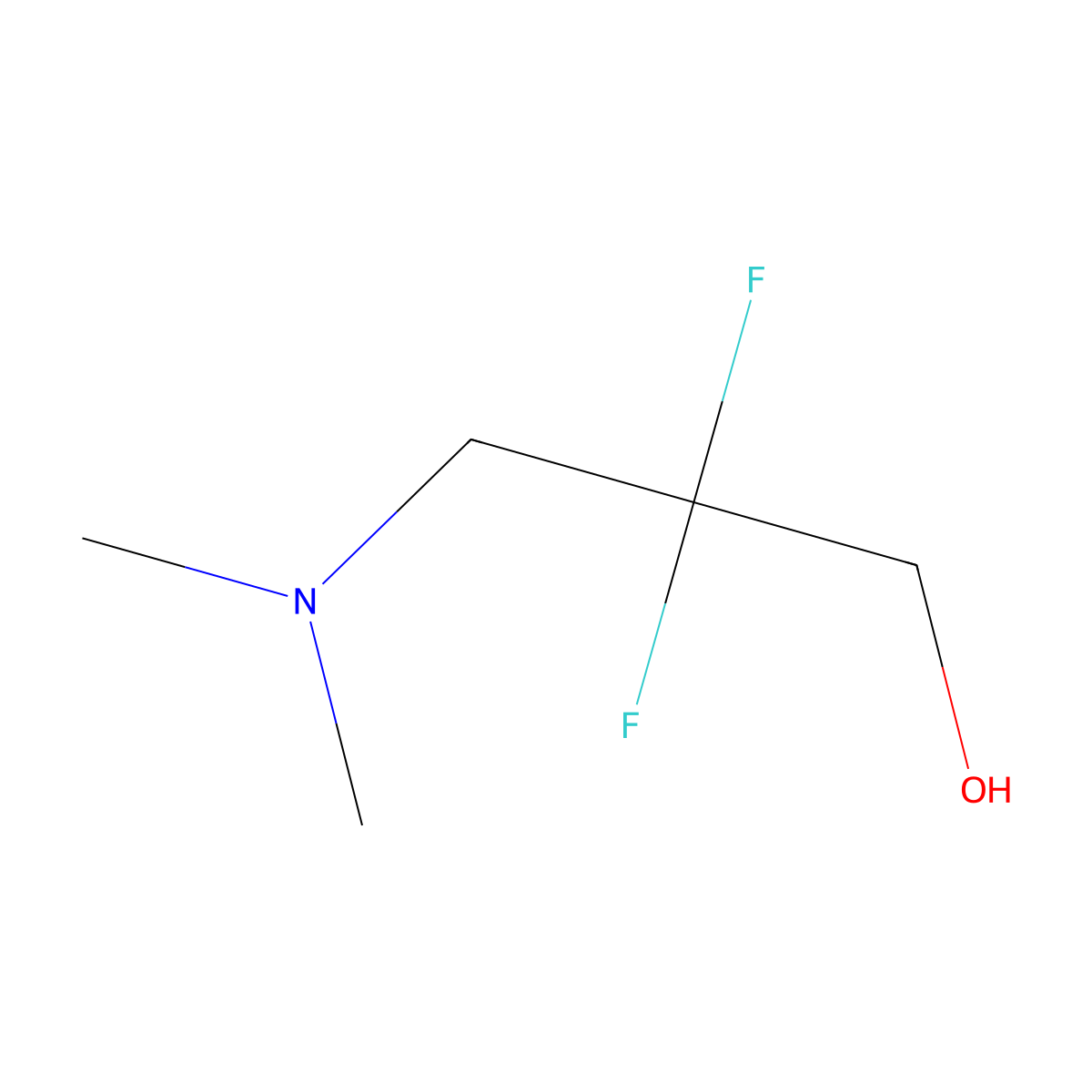 3-(Dimethylamino)-2,2-difluoropropan-1-ol molecular structure, CAS 1696120-43-0