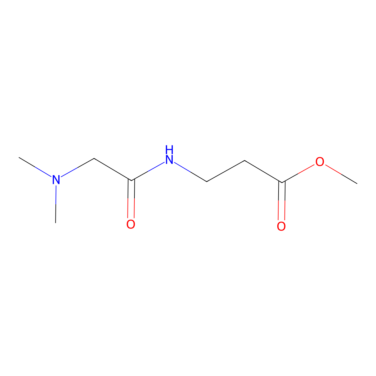 Methyl 3-[2-(dimethylamino)acetamido]propanoate molecular structure, CAS 1696128-99-0