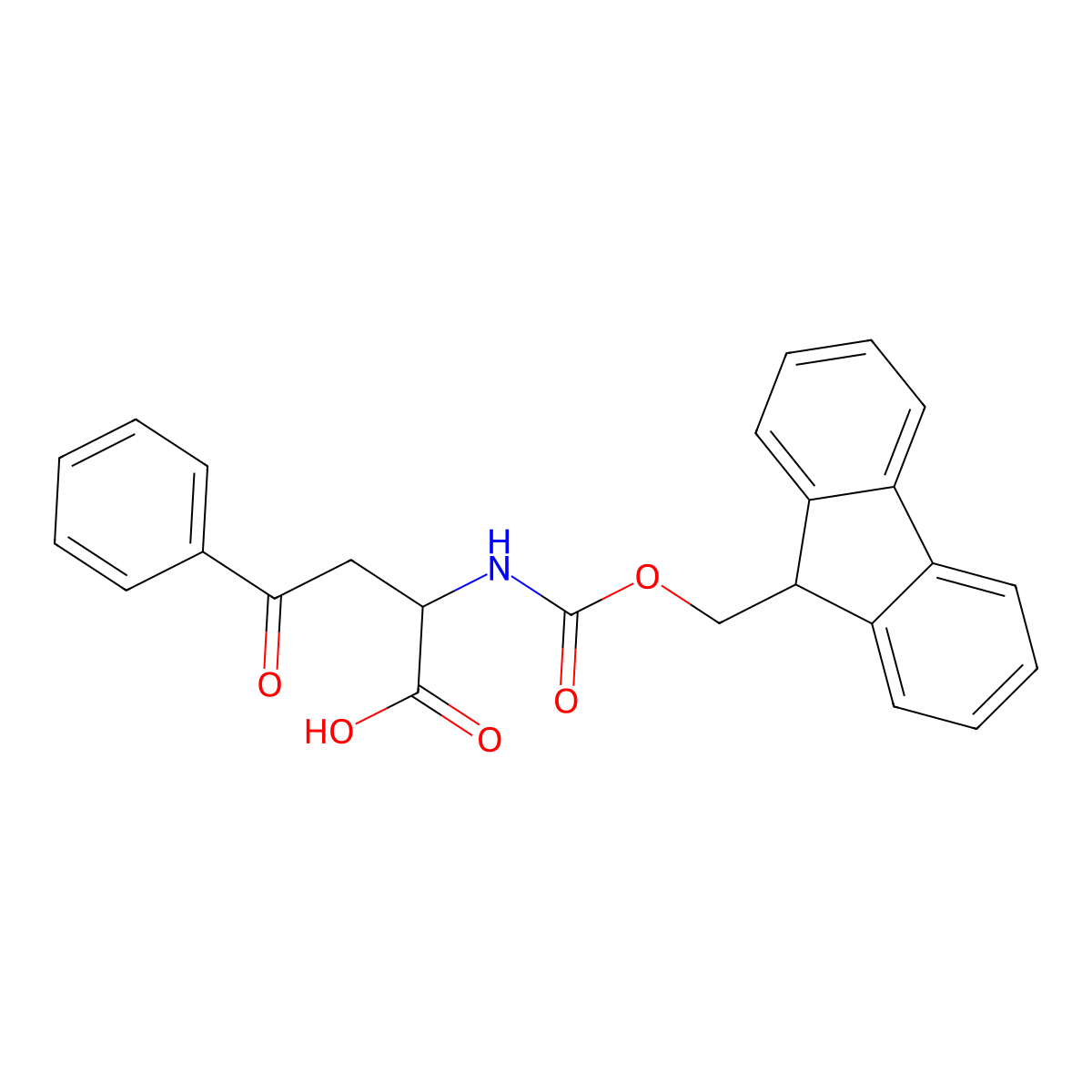 2-({[(9H-fluoren-9-yl)methoxy]carbonyl}amino)-4-oxo-4-phenylbutanoic acid molecular structure, CAS 1696150-00-1