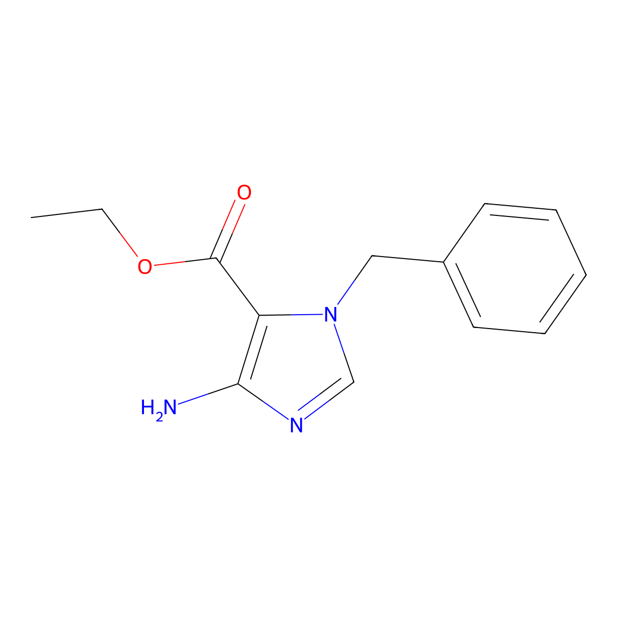 ethyl 4-amino-1-benzyl-1H-imidazole-5-carboxylate molecular structure, CAS 169616-29-9