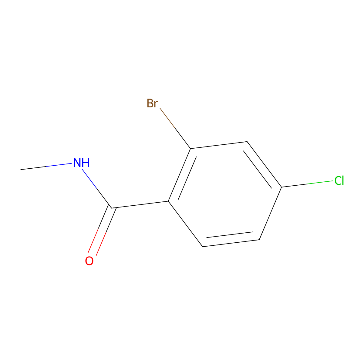 2-Bromo-4-chloro-N-methylbenzamide molecular structure, CAS 1696163-25-3
