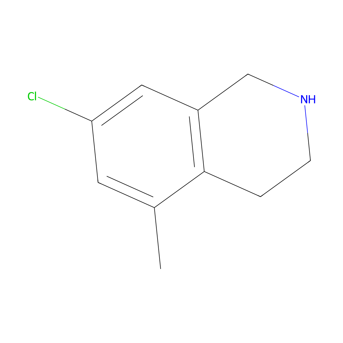 7-Chloro-5-methyl-1,2,3,4-tetrahydroisoquinoline molecular structure, CAS 1696163-79-7