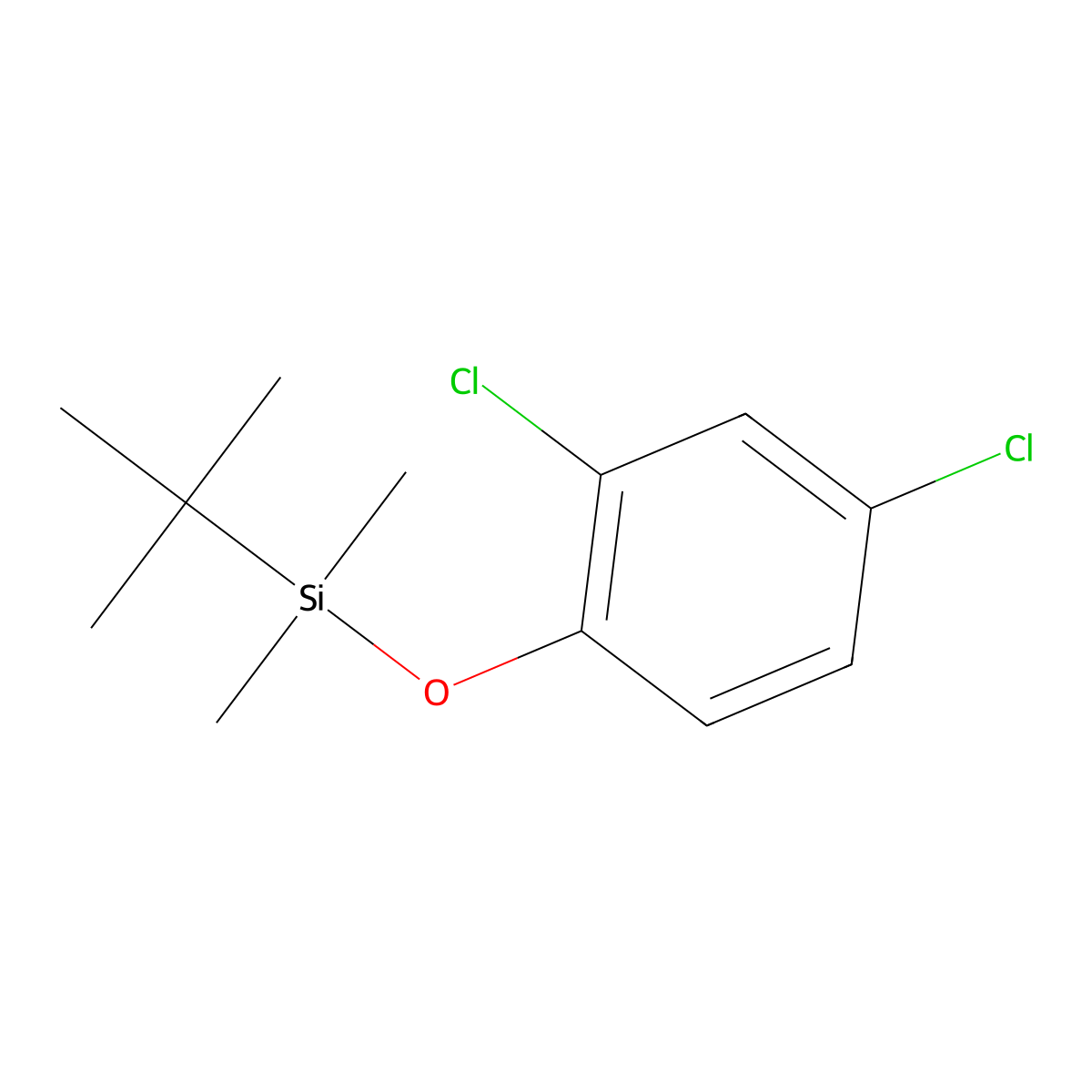 Tert-butyl(2,4-dichlorophenoxy)dimethylsilane molecular structure, CAS 169619-83-4