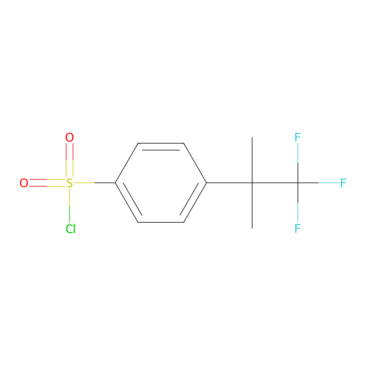4-(1,1,1-Trifluoro-2-methylpropan-2-yl)benzenesulfonyl chloride molecular structure, CAS 1696193-35-7