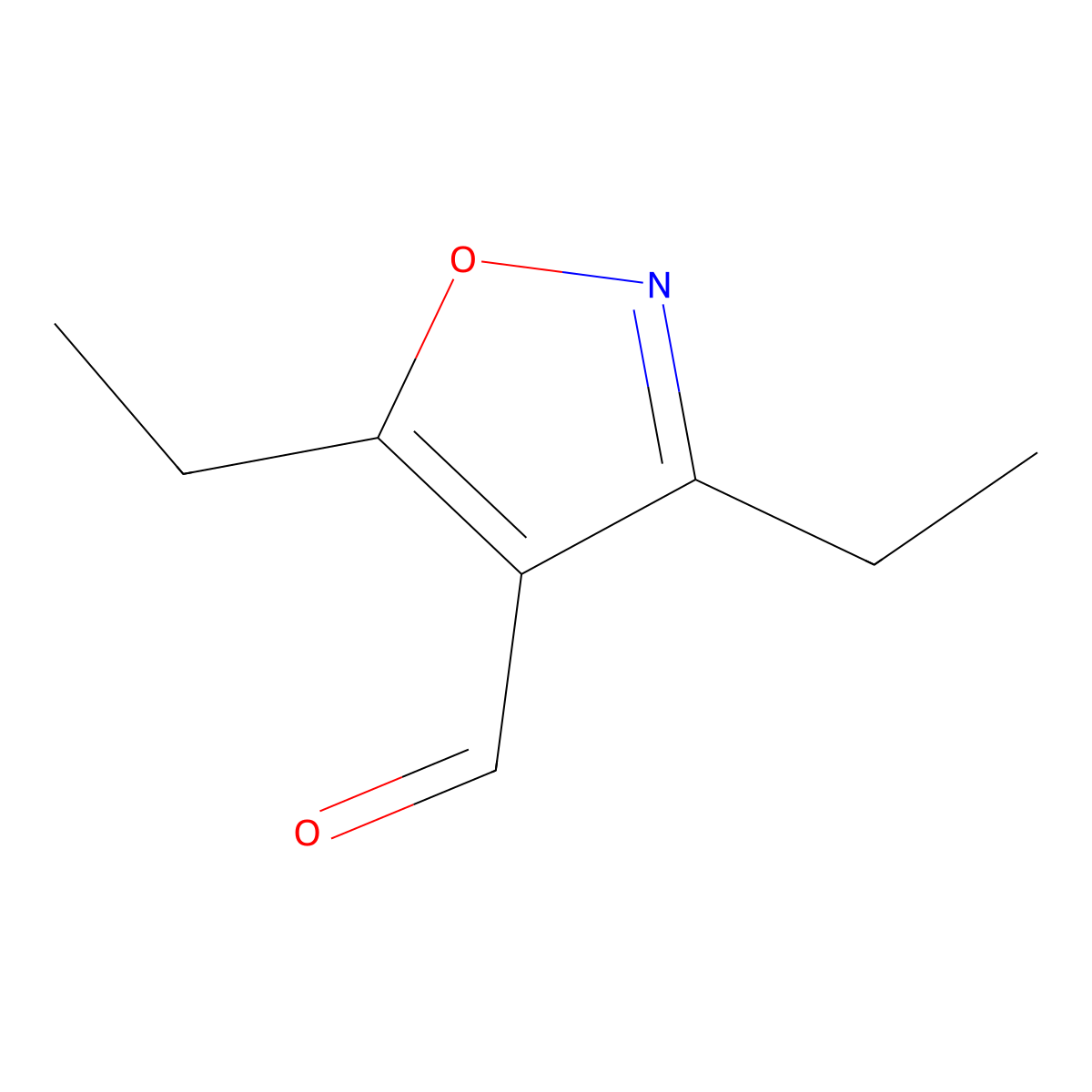 3,5-Diethyl-1,2-oxazole-4-carbaldehyde molecular structure, CAS 1696205-15-8