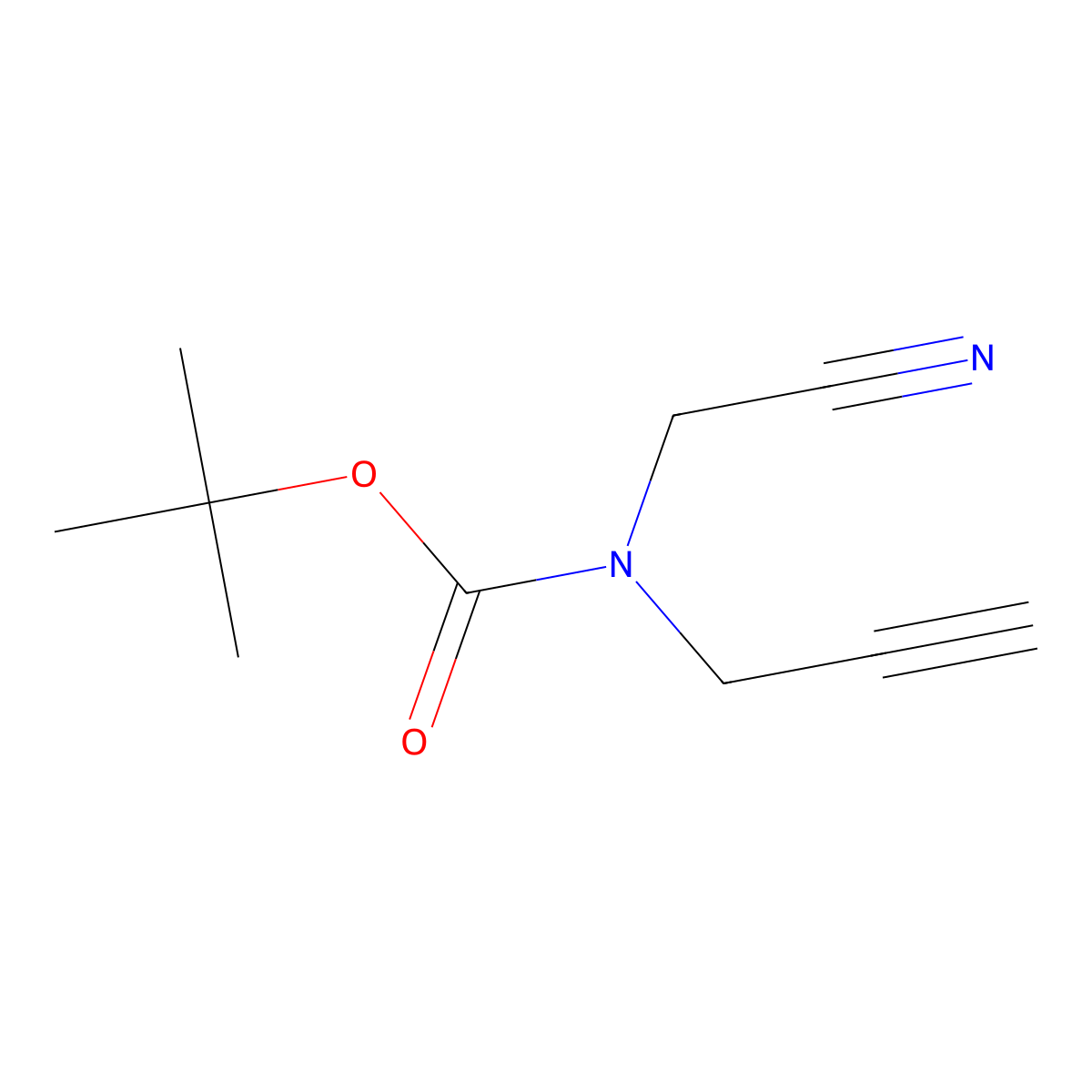 tert-butyl N-(cyanomethyl)-N-(prop-2-yn-1-yl)carbamate molecular structure, CAS 1696210-15-7