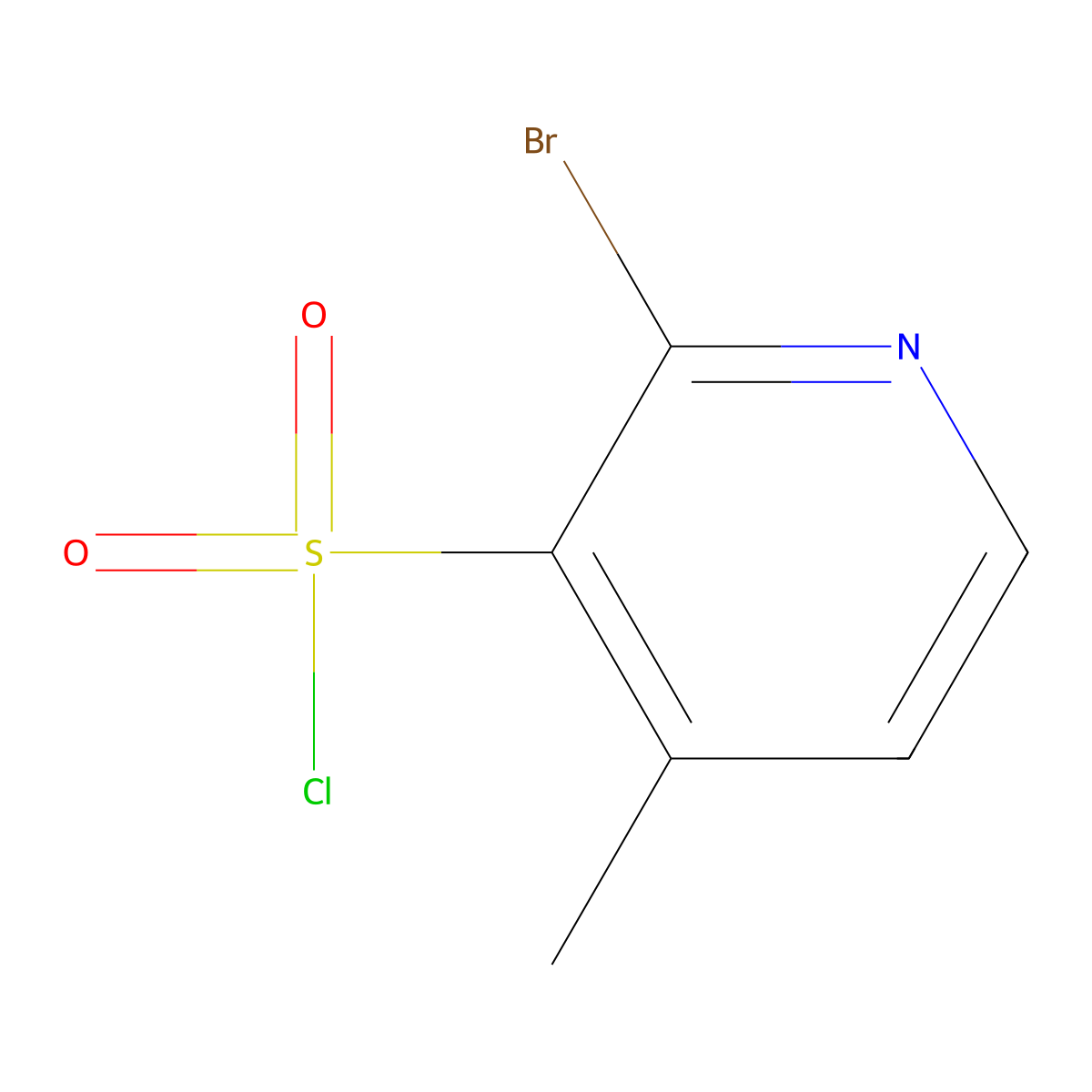 2-Bromo-4-methylpyridine-3-sulfonyl chloride molecular structure, CAS 1696210-42-0