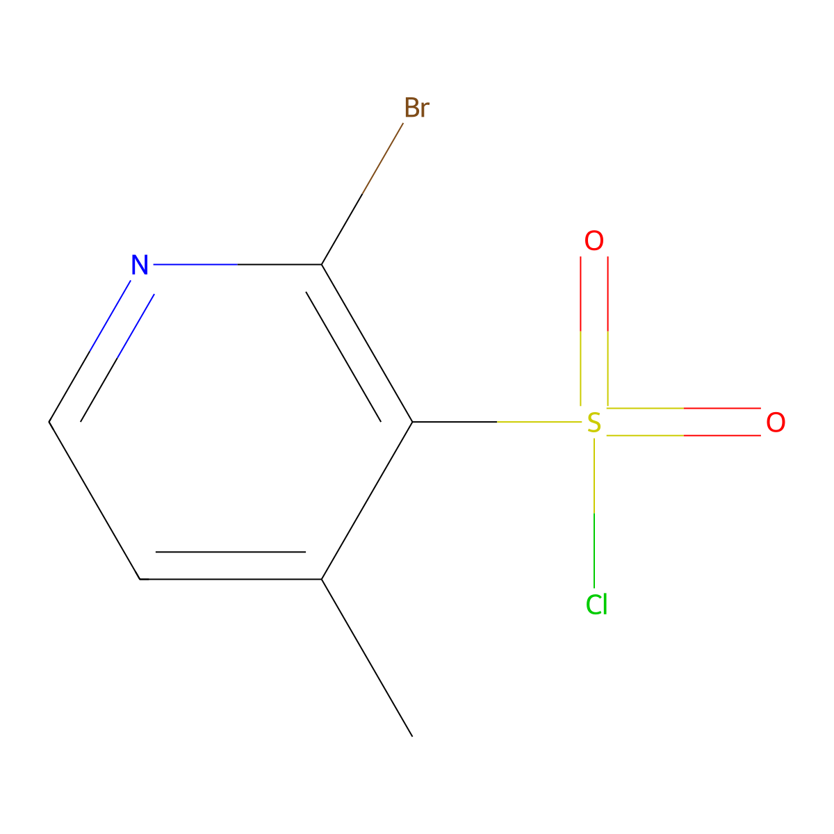 2-Bromo-4-methylpyridine-3-sulfonyl chloride molecular structure, CAS 1696210-42-0