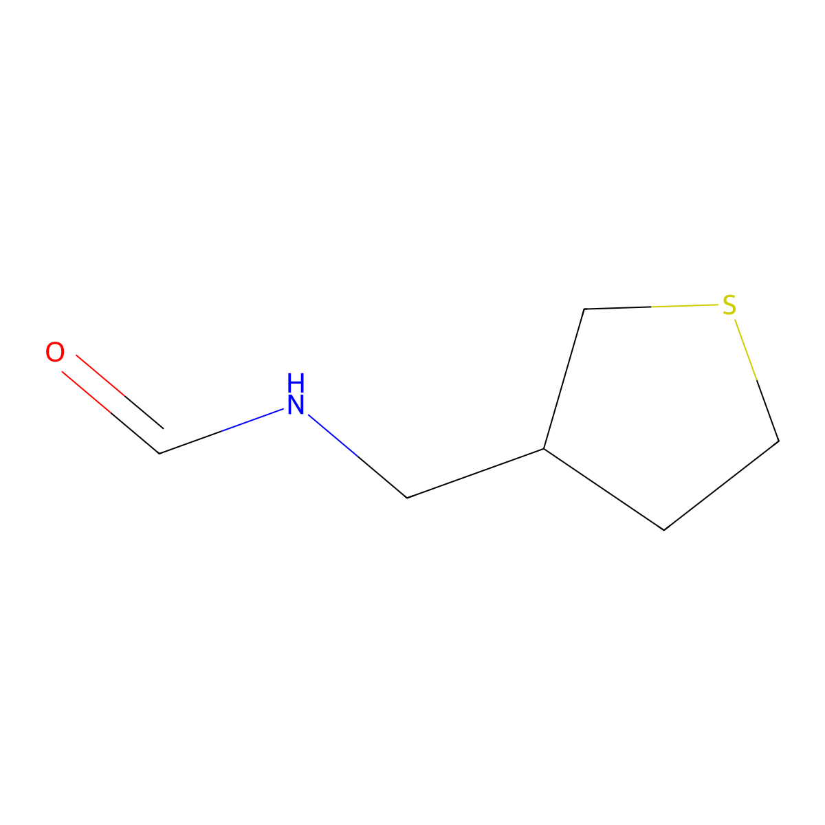 N-((thiolan-3-yl)methyl)formamide molecular structure, CAS 1696234-14-6