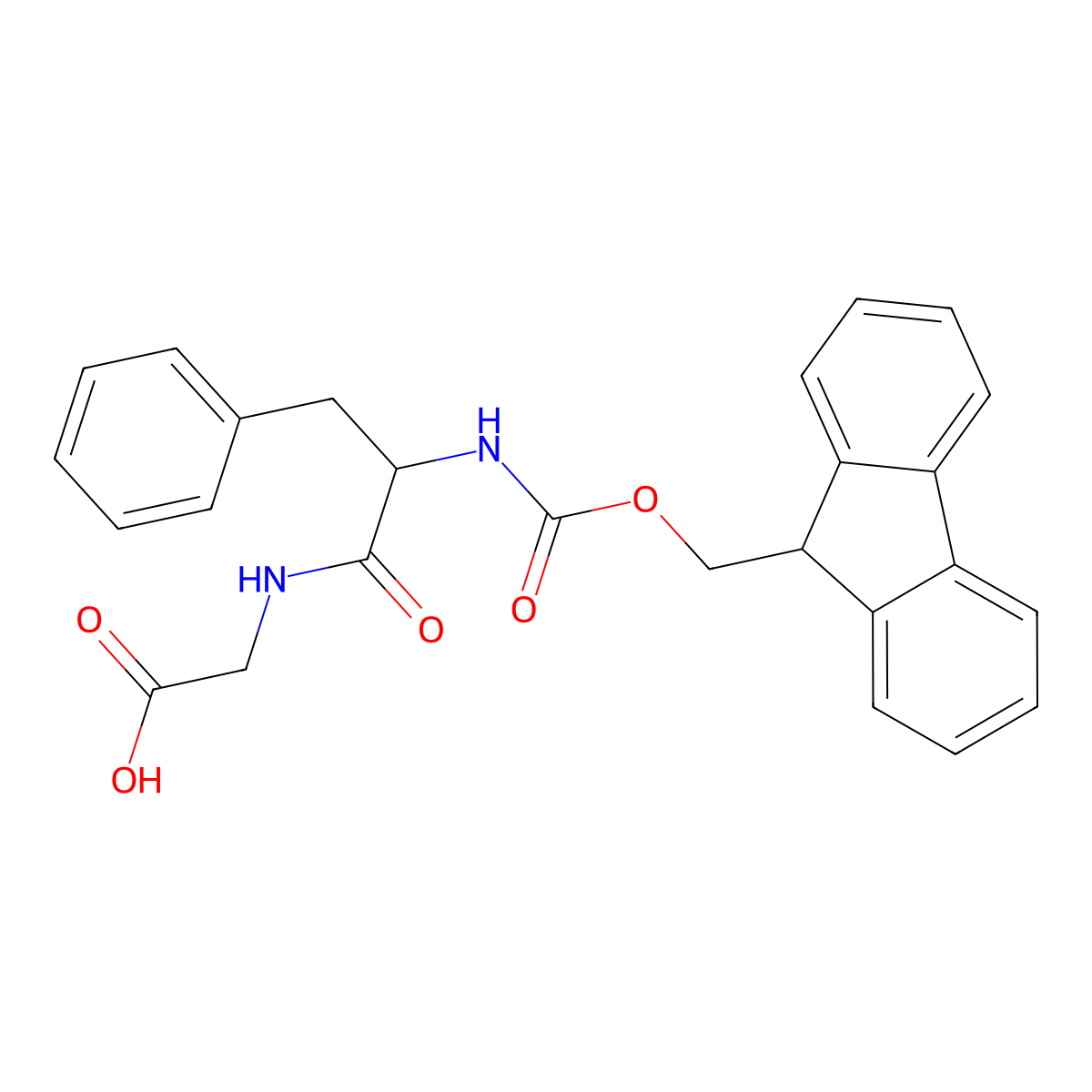 Fmoc-Phe-Gly-OH molecular structure, CAS 169624-67-3