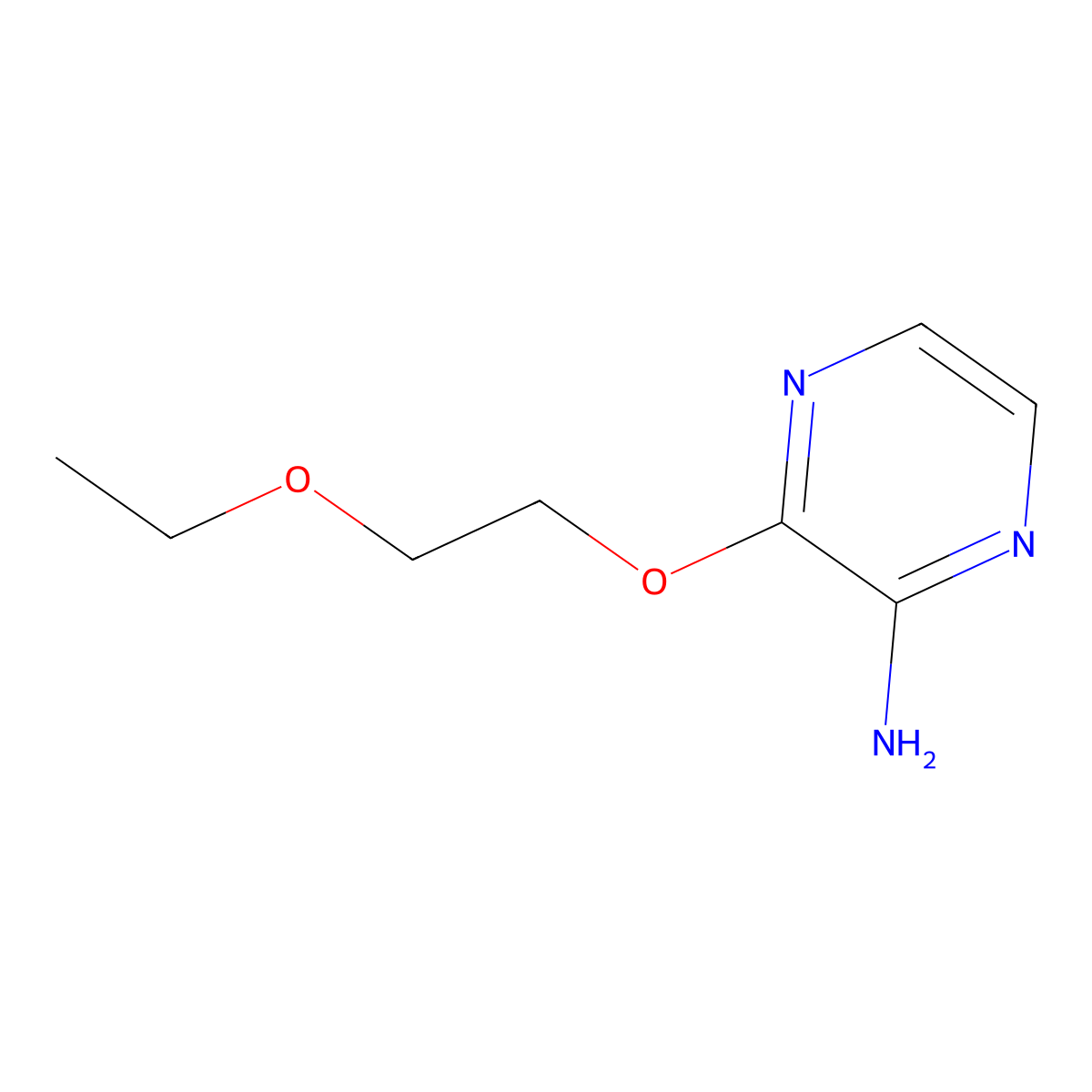 3-(2-Ethoxyethoxy)pyrazin-2-amine molecular structure, CAS 1696250-77-7